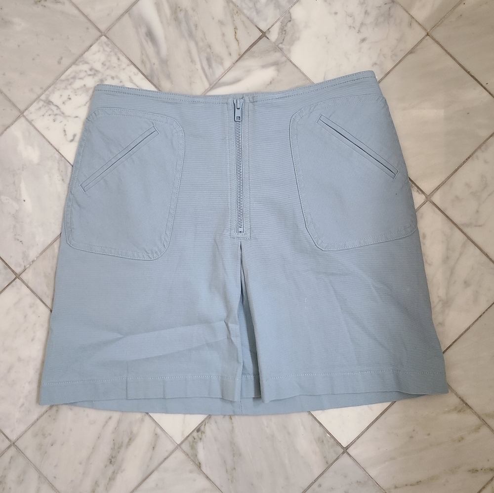 Gap Skirt Light Blue Zipper Front Skirt Size 4 - Picture 1 of 5